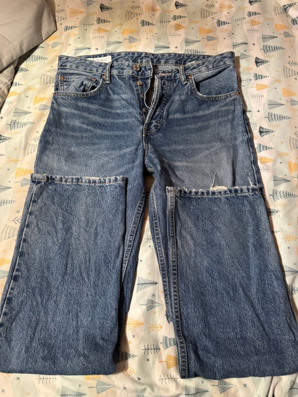Zara straight Blue Denim Jeans